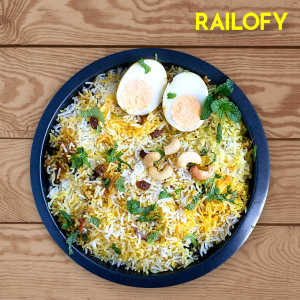 Tava Egg Biryani and Raita-Railofy